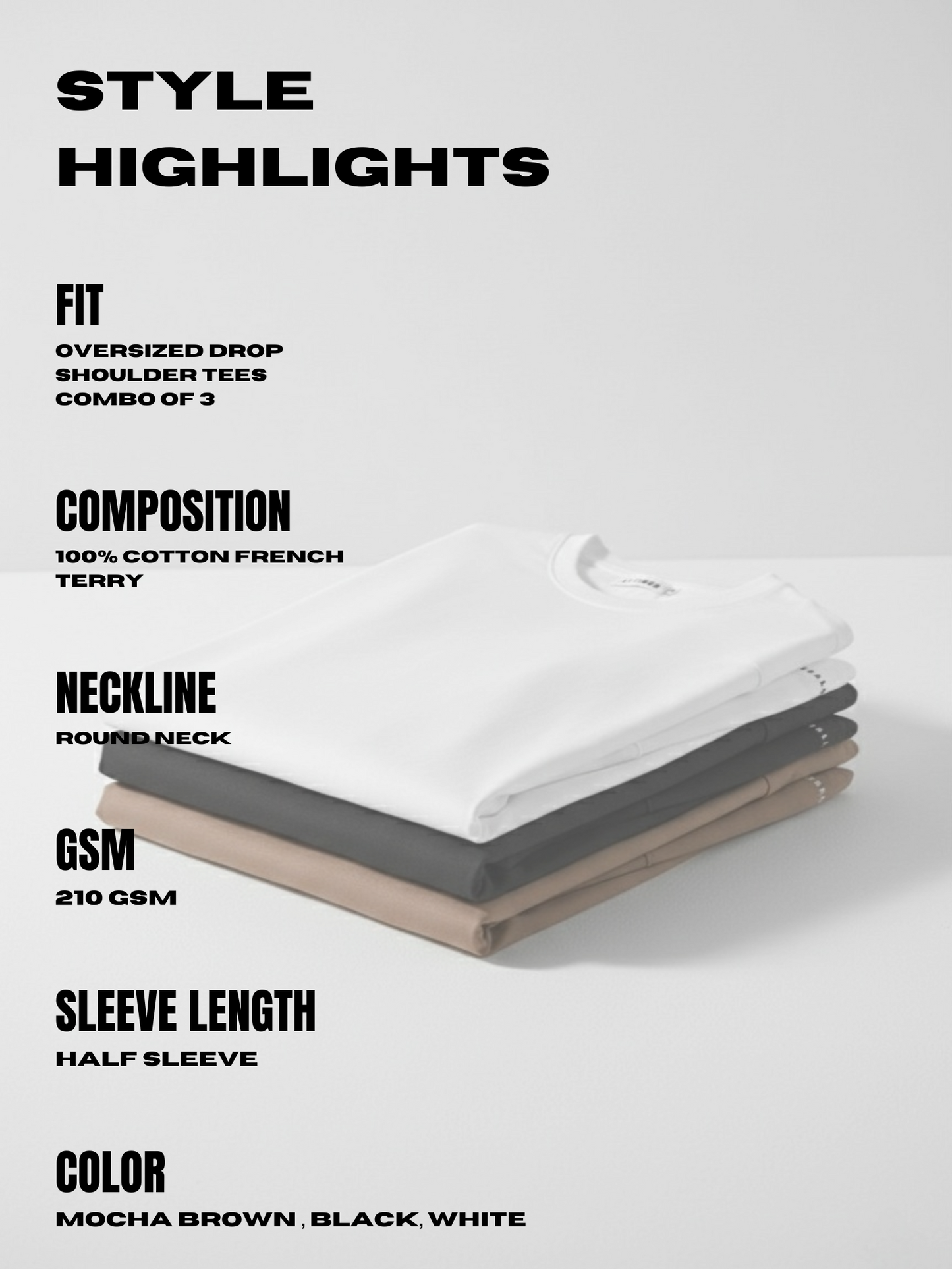 Combo of 3 Basic Plain tees