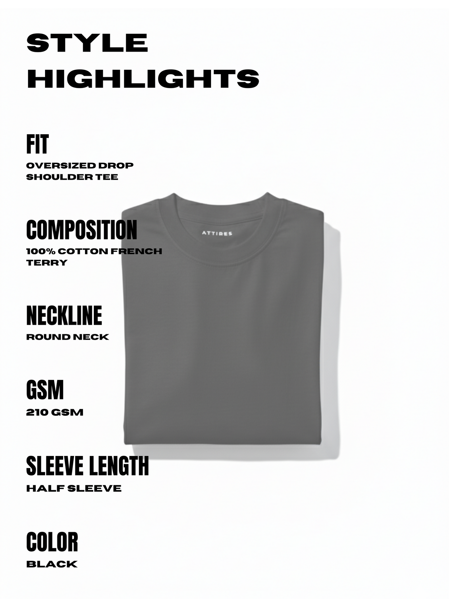 Basic plain oversized tee